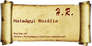 Halmágyi Rozália névjegykártya