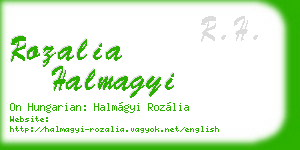 rozalia halmagyi business card